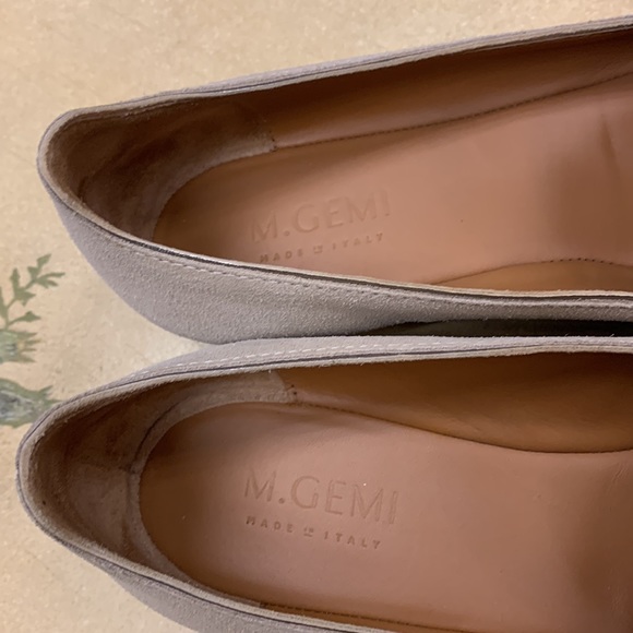 M. Gemi Beige Pointed Toe Suede Flats Size 38.5/US 8 - Picture 12 of 13